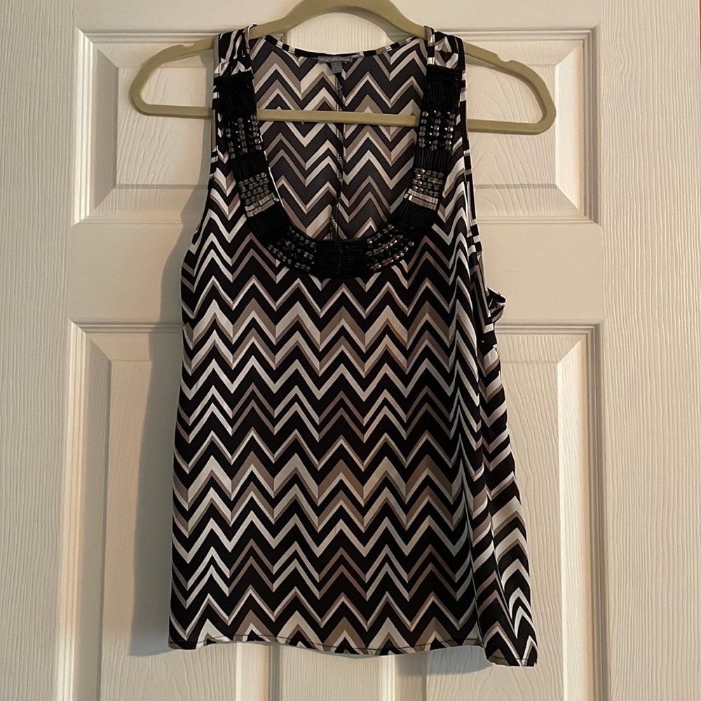 Tank top with beading